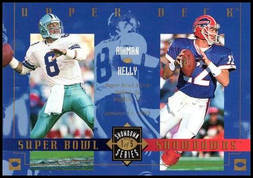 1994 Upper Deck Super Bowl Showdown 1 Troy Aikman Jim Kelly